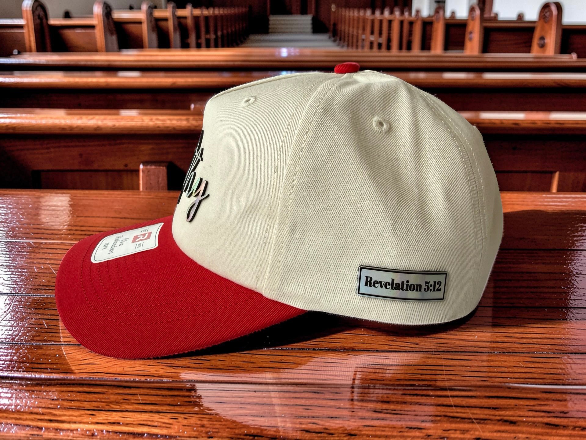 Worthy hat side view with engraved patch detail