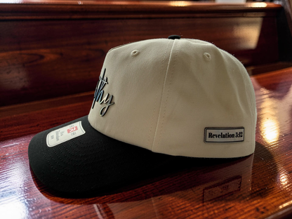 Worthy hat cream and black side view 